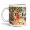 Mug Provence - La Partie de pétanque, façon tableau, anse à gauche