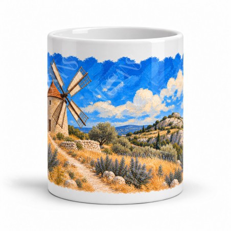 Mug Provence - Le Moulin des collines, vue de face