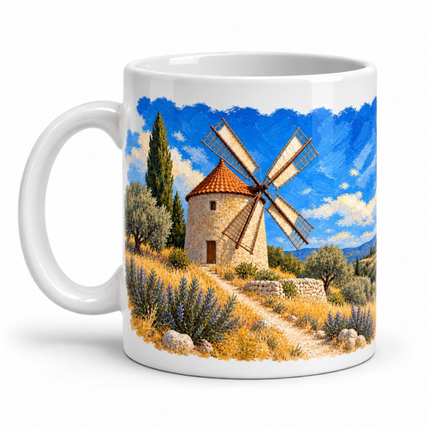 Mug Provence - Le Moulin des collines, anse à gauche