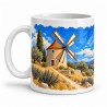 Mug Provence - Le Moulin des collines, anse à gauche
