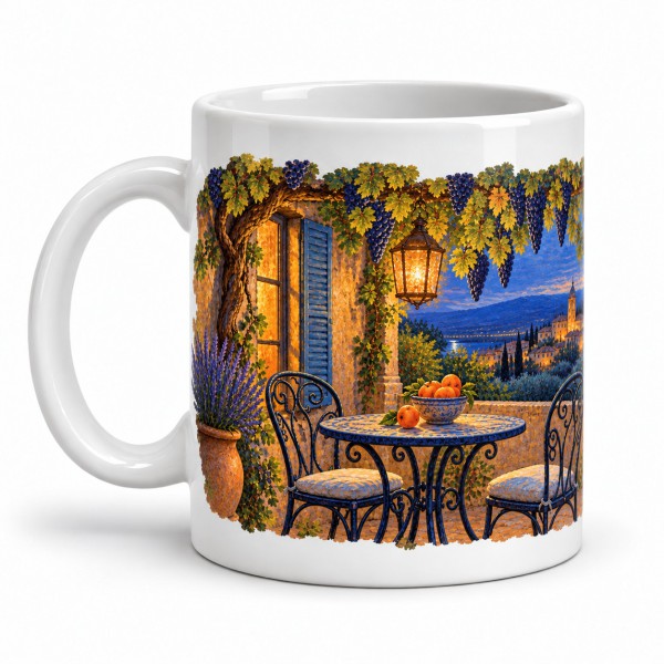 Mug Provence - La Terrasse d’un soir d’été, anse à gauche
