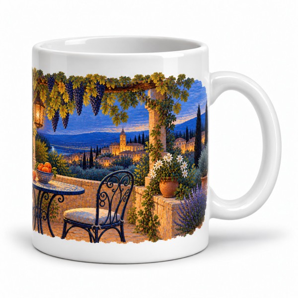 Mug Provence - La Terrasse d’un soir d’été, anse à droite