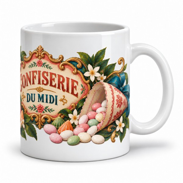Mug gourmand - Confiserie du Midi, anse à droite