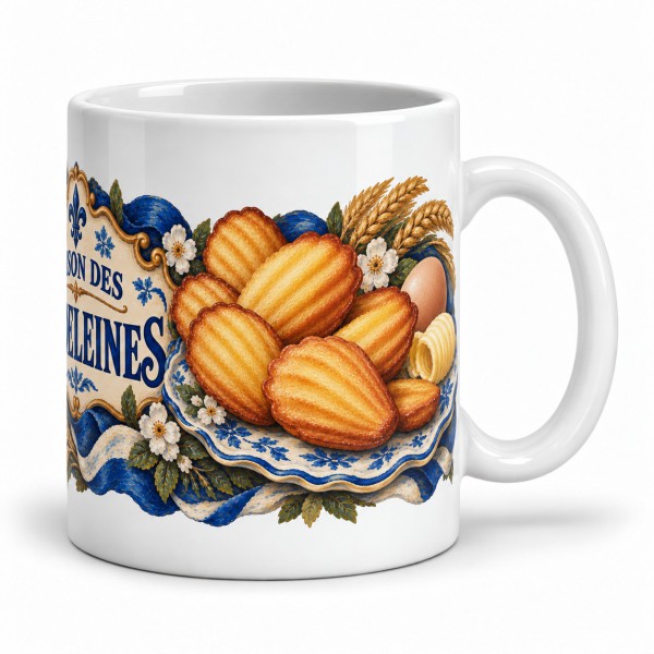 Mug gourmand - Maison des madeleines, anse à droite