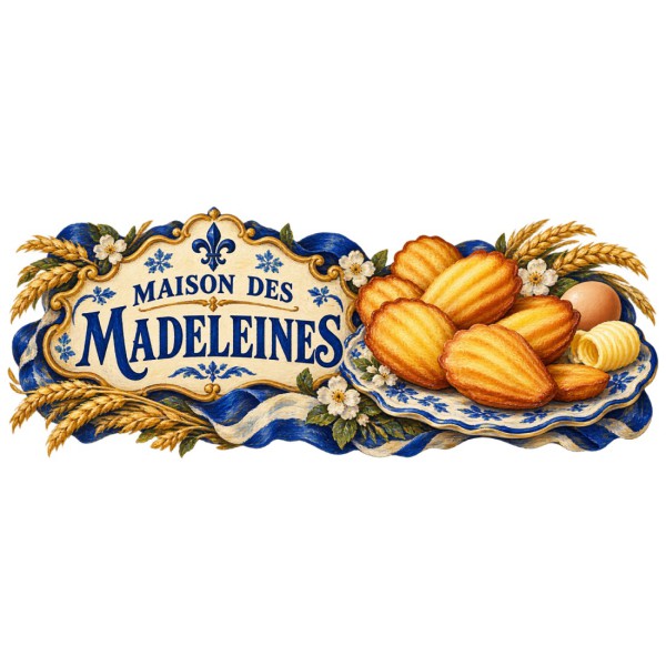 Mug gourmand - Maison des madeleines, décor à plat
