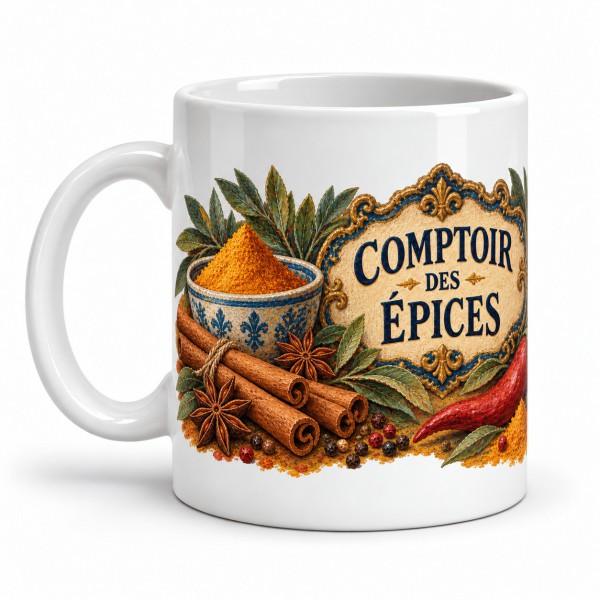 Mug métiers d’autrefois - Le Comptoir des épices, anse à gauche