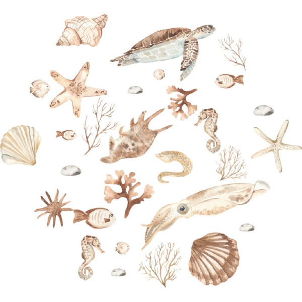 Papier Peint Aquarelle Atlantic — Ambiance 2