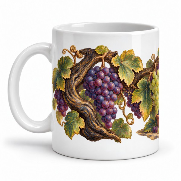Mug gourmand - Raisins de la treille, anse à gauche