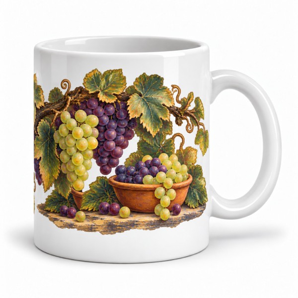 Mug gourmand - Raisins de la treille, anse à droite