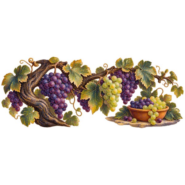 Mug gourmand - Raisins de la treille, décor à plat