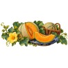 Mug gourmand - Melon et panier d’été, décor à plat