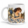 Mug métiers d’autrefois - La Couturière, façon tableau, anse à gauche