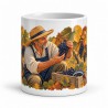 Mug métiers d’autrefois - Le Vigneron, façon tableau, vue de face