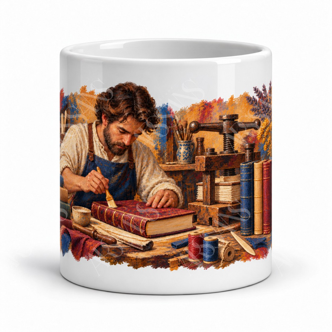 Mug métiers d’autrefois - Le Relieur, vue de face