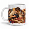 Mug métiers d’autrefois - Le Relieur, anse à gauche