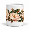 Mug fleurs - Magnolias de porcelaine, vue de face