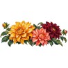 Mug fleurs - Dahlias de septembre, décor à plat