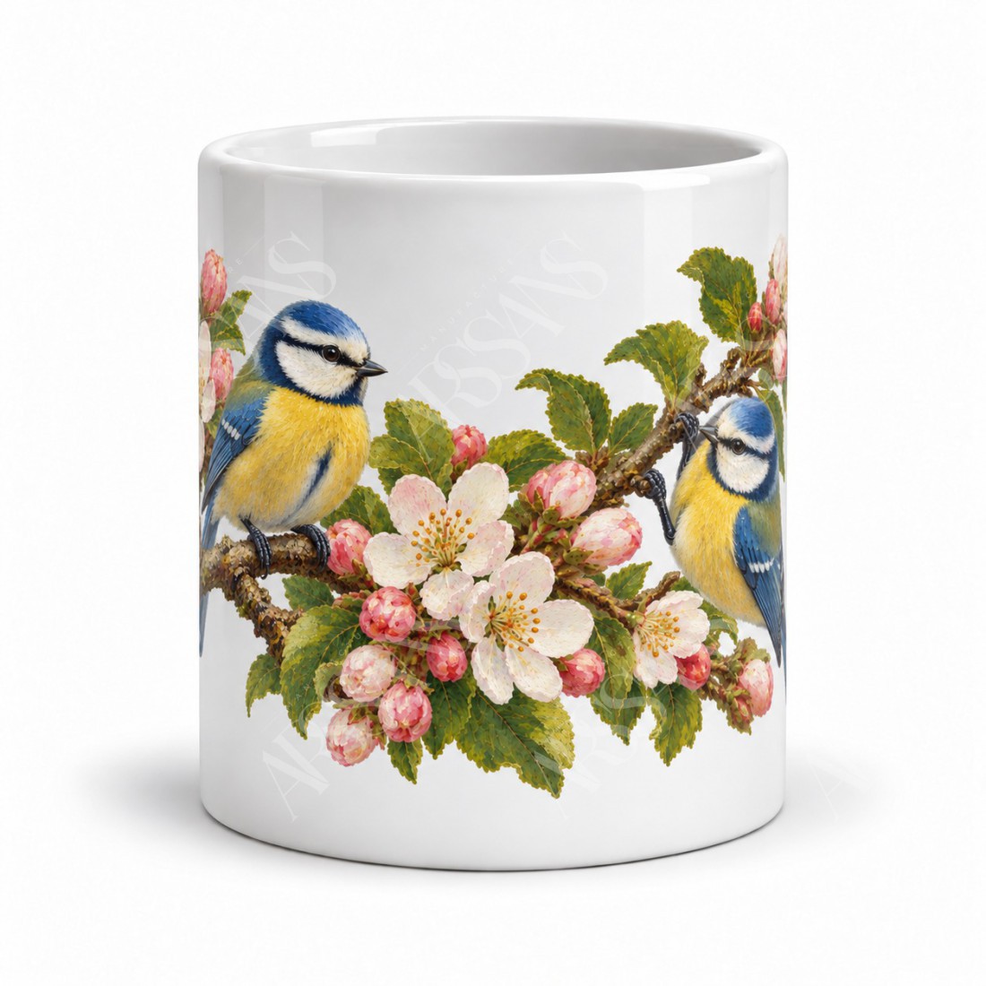 Mug nature - Les Mésanges du verger, vue de face