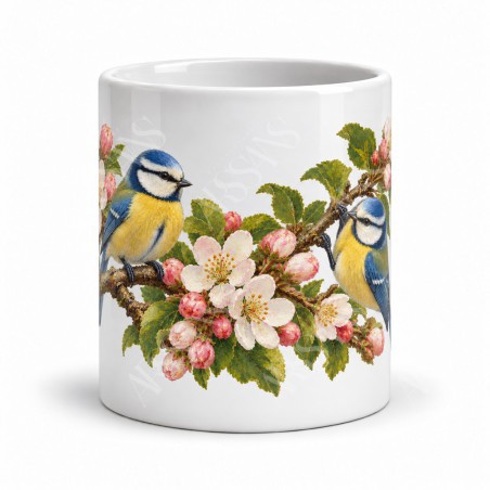 Mug nature - Les Mésanges du verger, vue de face