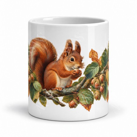 Mug nature - L’Écureuil et les noisettes, vue de face