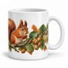 Mug nature - L’Écureuil et les noisettes, anse à droite