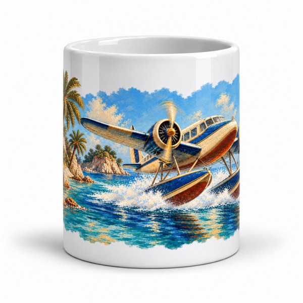 Mug voyage - L’Hydravion des îles, façon tableau, Manufacture Arssans