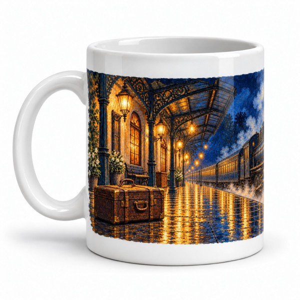 Mug voyage - La Gare de nuit, anse à gauche