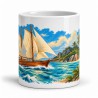 Mug voyage - Le Voilier des alizés, vue de face