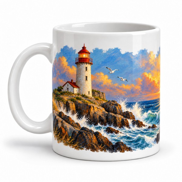 Mug voyage - Le Phare du grand large, anse à gauche