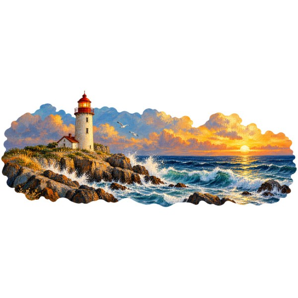 Mug voyage - Le Phare du grand large, décor à plat