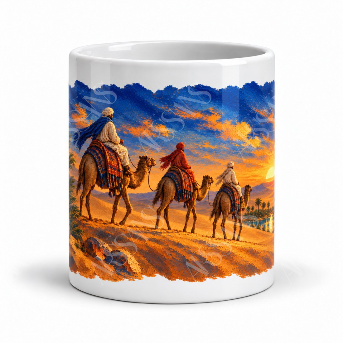 Mug voyage - La Caravane du désert, vue de face