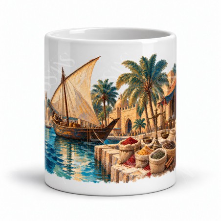 Mug voyage - L’Escale des épices, vue de face