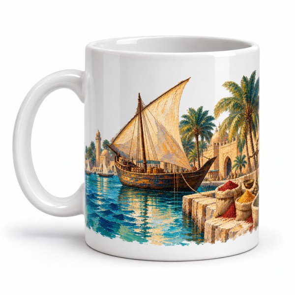 Mug voyage - L’Escale des épices, anse à gauche