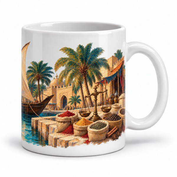 Mug voyage - L’Escale des épices, anse à droite