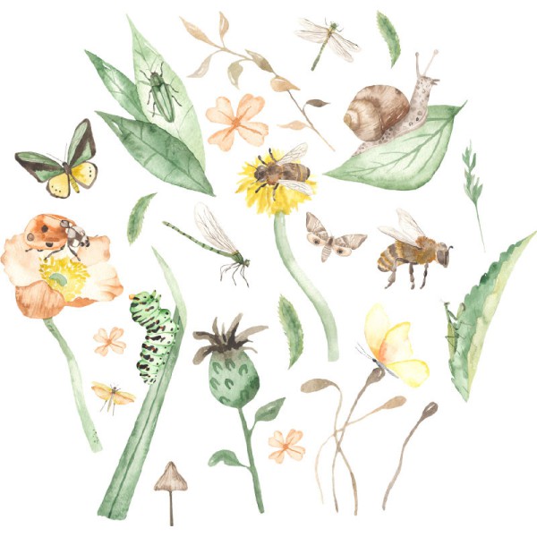 Papier Peint Aquarelle Mariposa — Ambiance 2