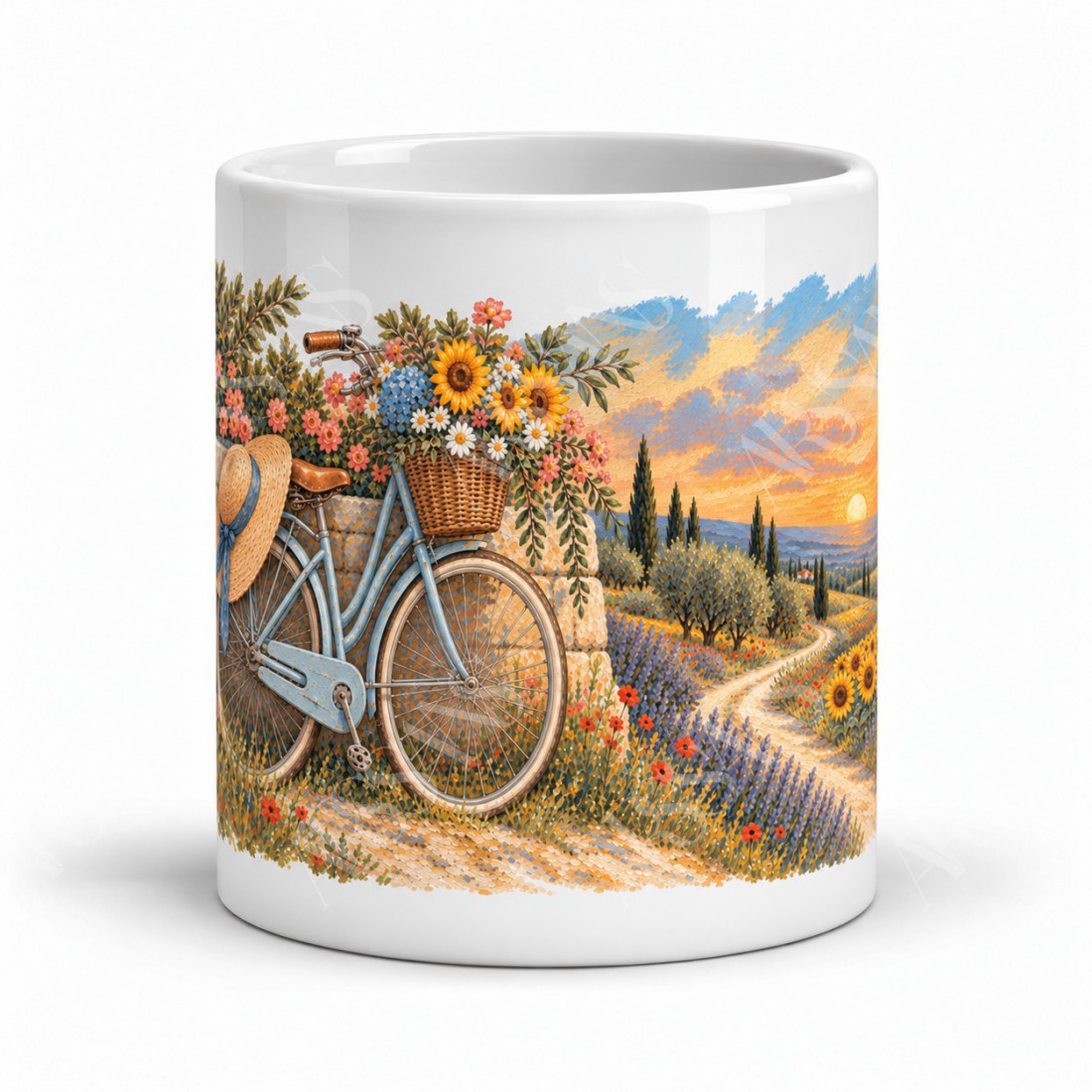 Mug Provence - La Bicyclette des beaux jours, vue de face