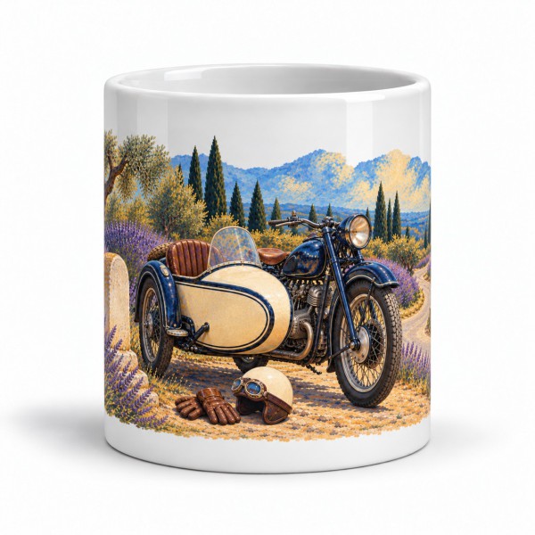Mug rétro - Le Side-car des routes bleues, Manufacture Arssans