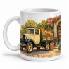 Mug rétro - Le Camion des livraisons, anse à gauche