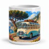 Mug rétro - L’Autocar des excursions, vue de face