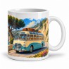 Mug rétro - L’Autocar des excursions, anse à droite