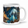 Mug Jules Verne - Voyage au centre de la Terre, façon tableau, anse à droite