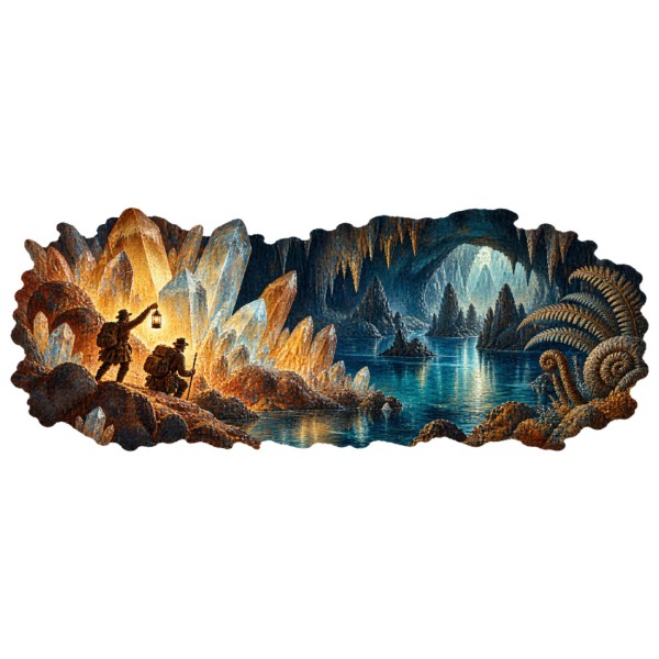 Mug Jules Verne - Voyage au centre de la Terre, façon tableau, décor à plat
