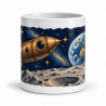 Mug Jules Verne - De la Terre à la Lune, façon tableau, vue de face