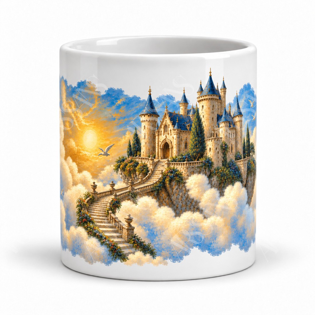 Mug imaginaire - Le Château dans les nuages, vue de face
