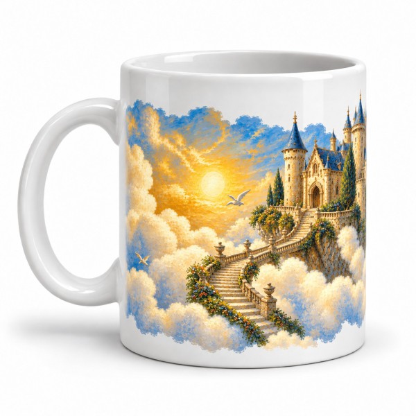 Mug imaginaire - Le Château dans les nuages, anse à gauche