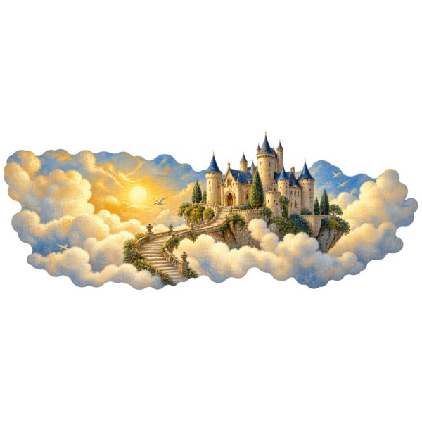 Mug imaginaire - Le Château dans les nuages, décor à plat