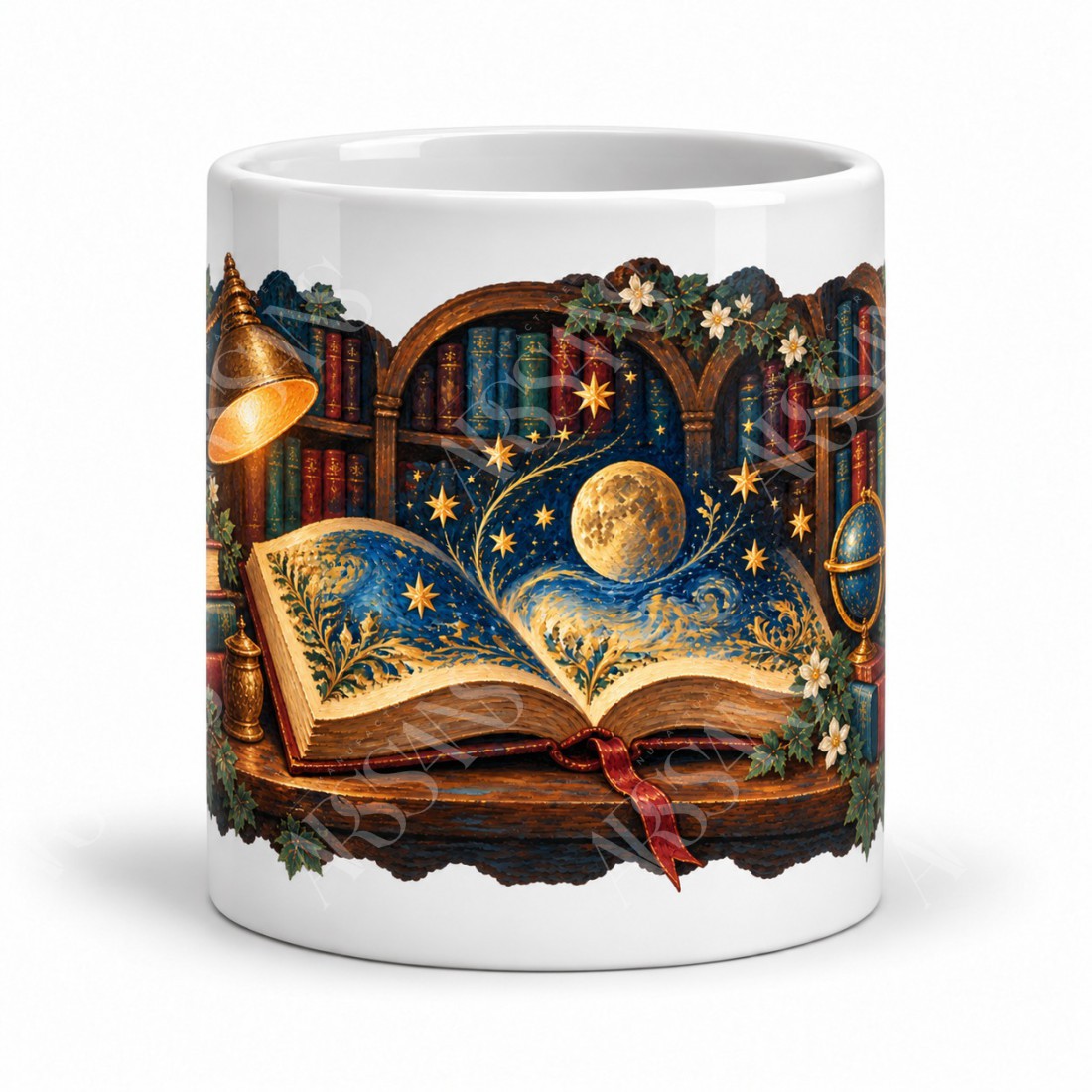 Mug imaginaire - La Bibliothèque des songes, vue de face