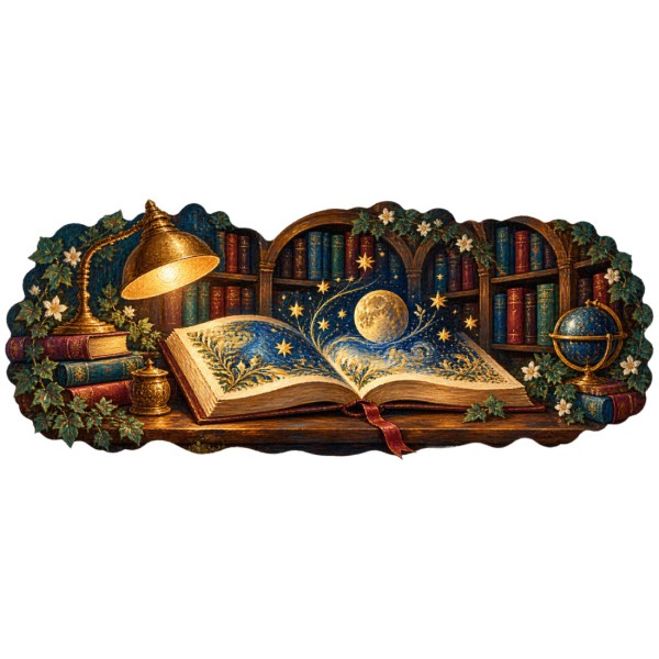 Mug imaginaire - La Bibliothèque des songes, décor à plat