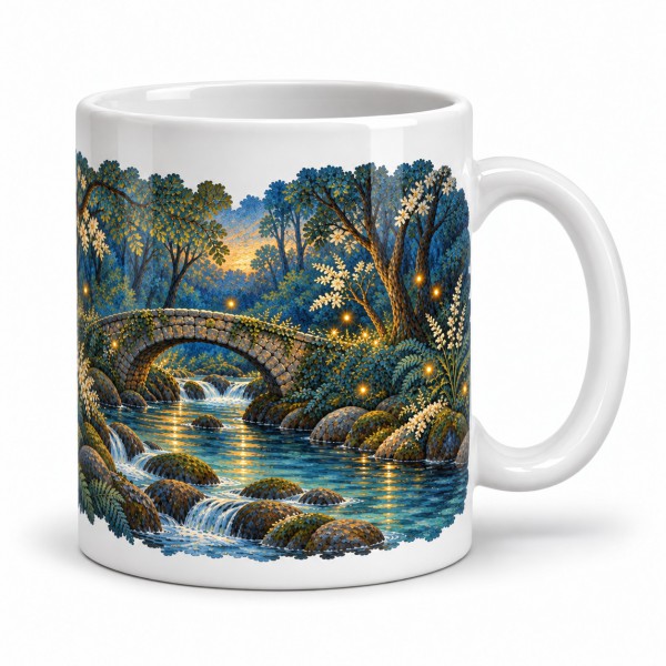 Mug imaginaire - La Forêt des lucioles, anse à droite