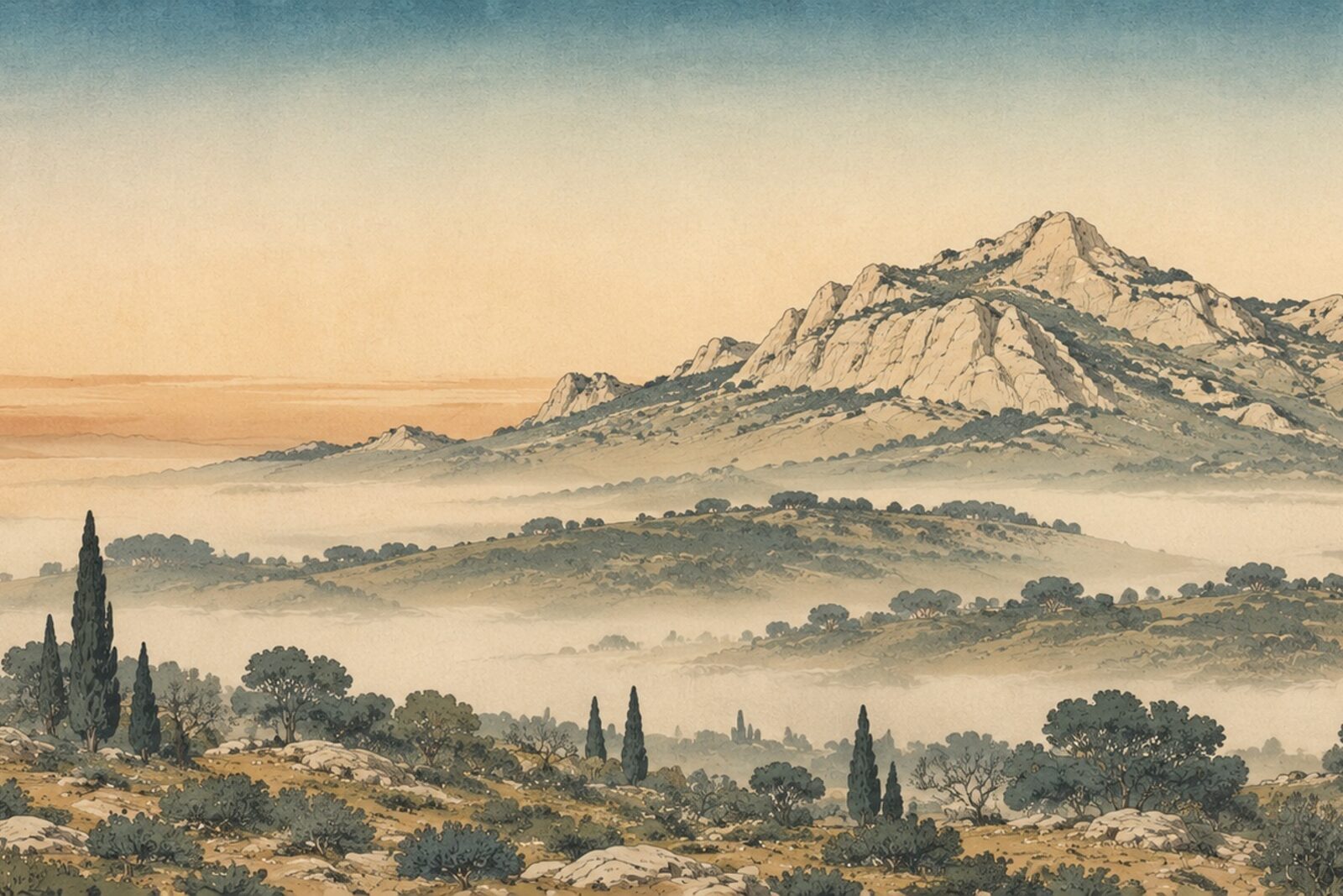 Mise en situation — Alpilles façon Fuji (vue 01)